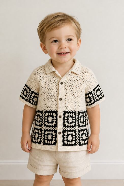 Zara Other - ZARA Girls Crochet Button Down Shirt Size 2/3 Years